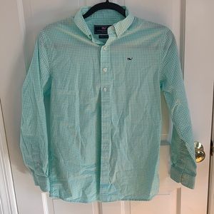 Vineyard Vines Mint Green Boys Button Down